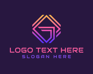 Gradient - Digital Tech Programmer logo design