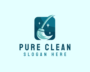 Mop Cleaning Sanitation logo design