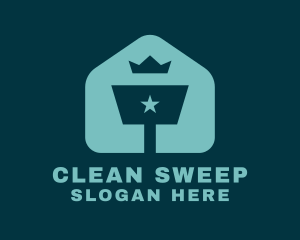 Sweeper - Crown Sweeper Broom logo design