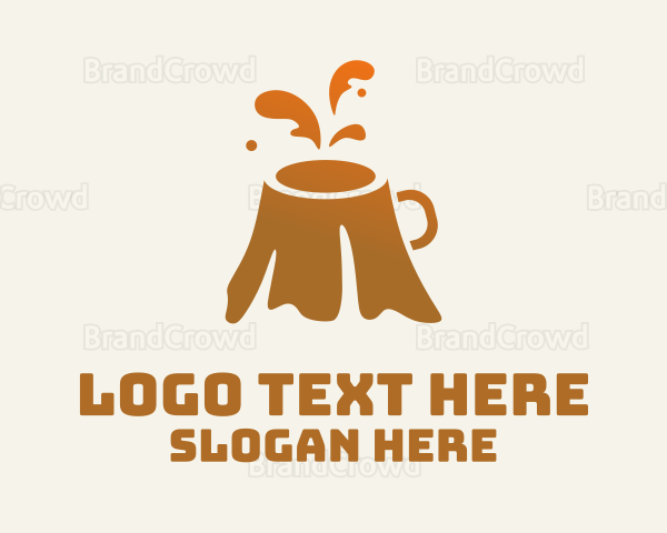 Orange Volcano Coffee Logo