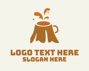 Island - Orange Volcano Coffee logo design