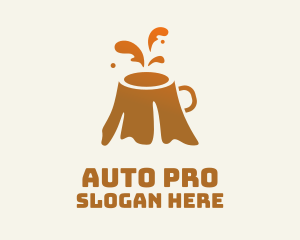 Americano - Orange Volcano Coffee logo design