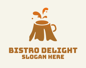 Orange Volcano Coffee logo design