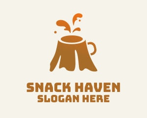 Orange Volcano Coffee logo design