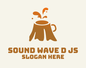 Brew - Orange Volcano Coffee logo design