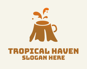 Orange Volcano Coffee logo design