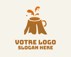 Lava - Orange Volcano Coffee logo design