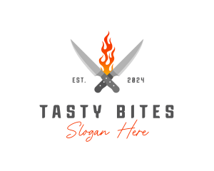 Culinary - Culinary Fire Knife logo design