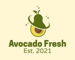 Avocado - Avocado Planet Orbit logo design