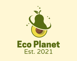 Avocado Planet Orbit  logo design