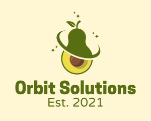 Avocado Planet Orbit  logo design