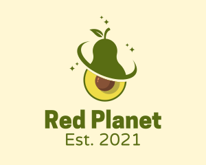 Avocado Planet Orbit  logo design