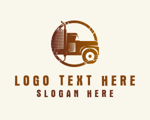 Distribution - Automotive Transportation Truck logo design