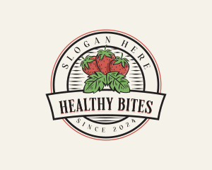 Homegrown Organic Strawberry logo design