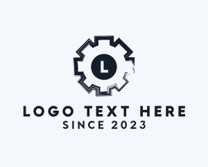 Letter - Gear Cogs Construction Machinery logo design