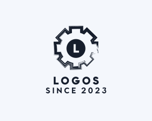 Letter - Gear Cogs Construction Machinery logo design