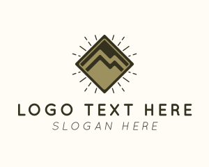 Mountaintop - Hipster Mountain Camp logo design