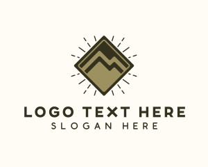 Rustic - Hipster Mountain Camp logo design