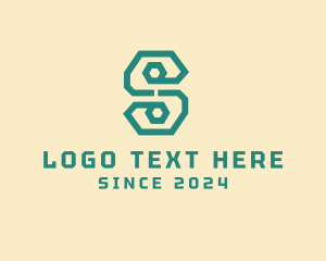 Gf - Digital Letter S Line Business logo design