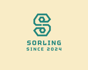 Digital Letter S Line Business logo design