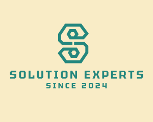 Digital Letter S Line Business logo design