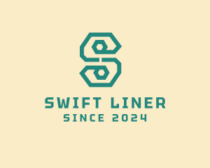 Digital Letter S Line Business logo design