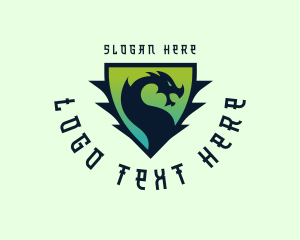 Drake - Gaming Dragon Shield logo design