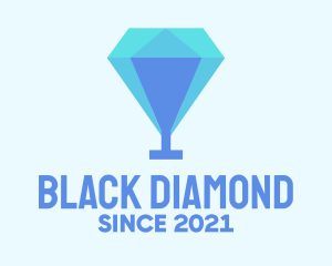 Diamond Cocktail Glass logo design