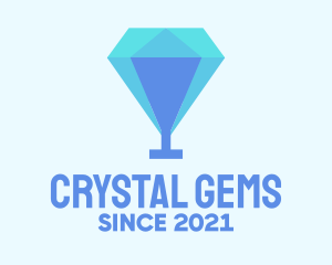 Diamond Cocktail Glass logo design