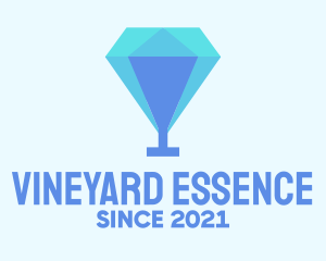 Diamond Cocktail Glass logo design