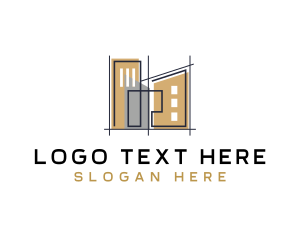 Floor Plan - Architecture Building Urban logo design