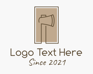 Hunting - Wooden Lumberjack  Axe logo design