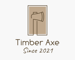 Lumberjack - Wooden Lumberjack  Axe logo design