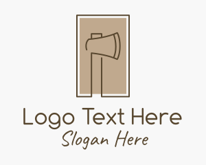 Wooden Lumberjack  Axe Logo