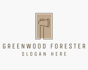 Forester - Wooden Lumberjack  Axe logo design