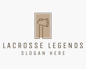 Wooden Lumberjack  Axe logo design