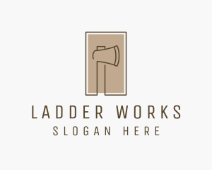 Wooden Lumberjack  Axe logo design