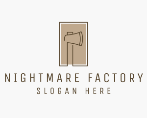 Wooden Lumberjack  Axe logo design