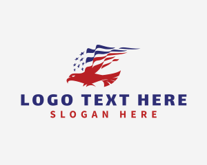 Falcon - Patriotic American Eagle logo design