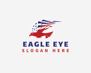 Patriotic American Eagle  logo design