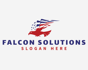 Patriotic American Eagle  logo design