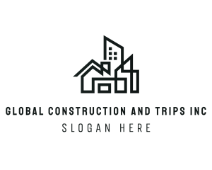 Architectural - Structure Building Contractor logo design