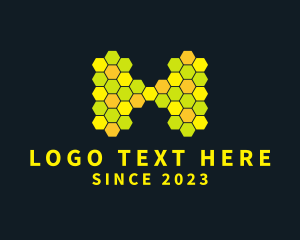 Letter H - Honeycomb Nature Letter H logo design