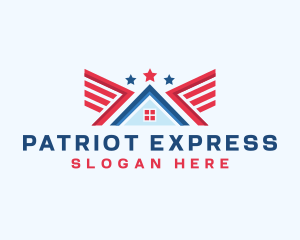 House Realty Patriotic logo design