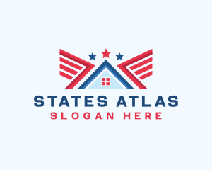 House Realty Patriotic logo design