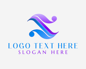 Letter S Wave Swoosh Logo