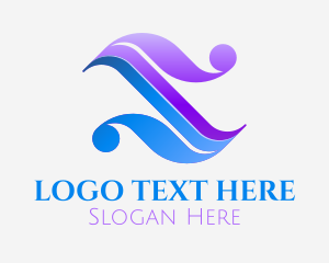 Hospitality - Letter S Wave Swoosh logo design