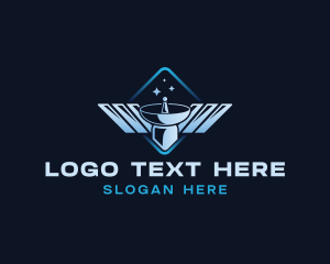 Technology - Satellite Spacecraft Technology logo design