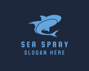 Modern Ocean Shark  logo design