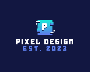 Glitch Pixel Software logo design